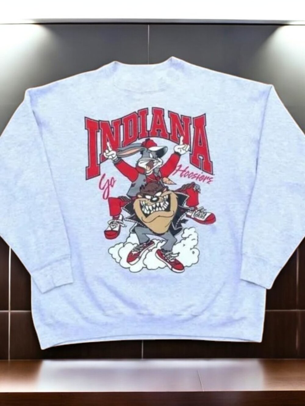 Vintage NCAA Indiana Hoosiers Looney Tunes Sweatshirt, Indiana Hoosiers Shirt